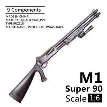 1:6 Scala Benelli M1 SUPER 90 4D Pistol de Plastic Modelul de 12