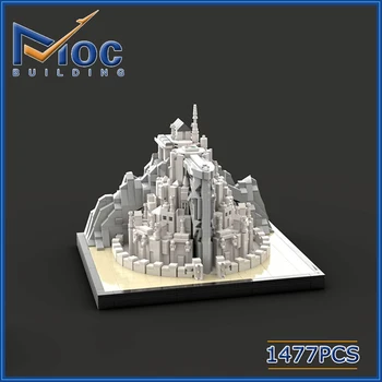1477pcs Inelul Film Building Block Model MOC Midi Scară Turn Din Gondor Clădire Ornament DIY Jucării MOC-127335