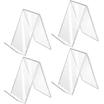 4 Buc Semn suporturi Pentru Blaturi Acrilice Standuri de Carte de Afișare Titularul Formă de Semn în formă de L Desktop Prețul de Raft Clar Citirea Etichetei