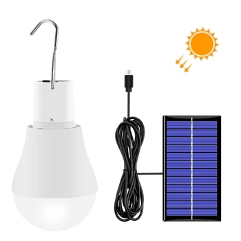 6pcs Solare LED Lampă Bec built-in baterie Impermeabil în aer liber Portabil Solare de Gradina Perdeaua de Lumină Drumeții, Pescuit Lumini de Urgență