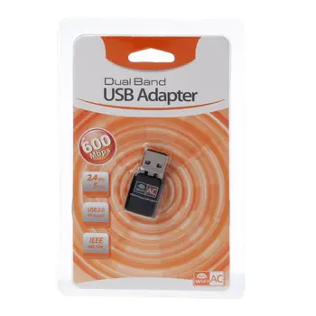 Adaptor WiFi pe USB 600Mbps USB2.0 Dongle WiFi 802.11 b/n/g/placa Wireless ac