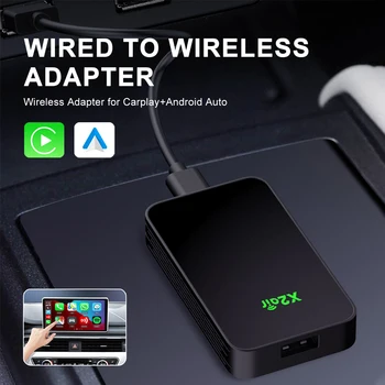 Cablu pentru Adaptor Wireless pentru CarPlay si Android Auto Mini Adaptor Multimedia Player Plug and Play Dongle Cutie Pentru iOS și Android