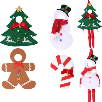 Elf de crăciun Păpușă Drăguț Alb de Zăpadă Om turtă dulce Esarfa si Sosete Plasture pe Ochi Haine Papusa Jucării Accesorii DIY Cadou