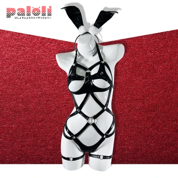 Femei Bunny Costume Cosplay Gol Afară Ham Complet din Piele Lenjerie Ștreangul de Gât Robie Corpul Cușcă Erotic Body 2021NEW