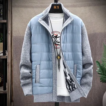 Jachete de Iarnă Pulover Barbati Om Cald Haine de Lux Cardigan Stil coreean Nou în Haine de Zip-up Pulovere de sex Masculin 2023 Toamna anului Nou