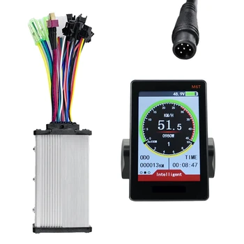M6T Biciclete Electrice LCD Display Metru+36V 350W Sinusoidală Controler Ecran Color Universal Pentru E-Bike E Scuter de Înlocuire (6PINI)
