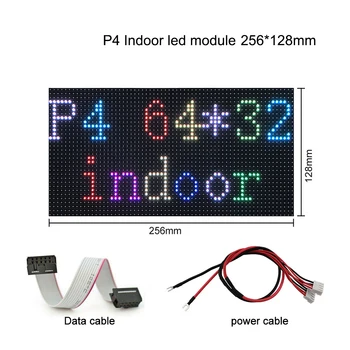 P4 Ecran cu LED-uri pe Panoul de Module de 256*128mm 64*32 Pixeli 3in1 SMD Interior Plin de Culoare LED Display Module