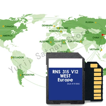 Pentru SKODA Amundsen + PLUS GPS-ul SD CARD V12 Europa 2020, cele mai Recente Card SD Harta RNS 315 V12 de VEST