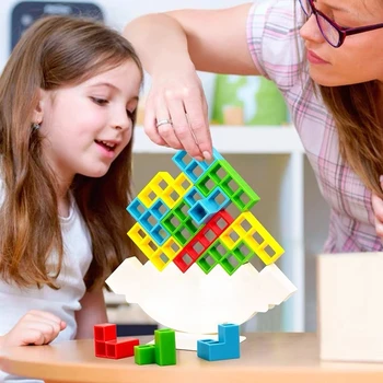 Puzzle 3D Bloc Tetris Echilibru Blocuri Jocuri Jucărie de Învățământ Stivuire de Mare Bloc Pentru Copii pentru Adulti