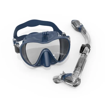 Scufundări Masca cu Anti-Ceață, Sticlă Călită Anti-Scurgere Snorkel Top Uscat Masca de Respirație Reglabil Echipament de Snorkeling