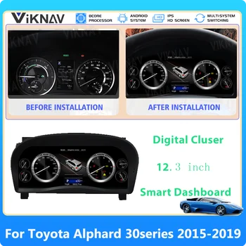 Smart Viteză de 12.3 inch Cluster Pentru Toyota Alphard 30series 2015 2016 2017 2018 2019 Accesorii Auto Masă tabloul de Bord Ecran
