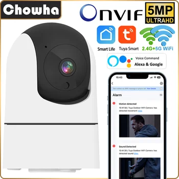 Tuya ONVIF WiFi, Camera 5MP WiFi Camera de Supraveghere Alexa Casa Inteligentă de Urmărire Auto Baby Monitor Interior de Securitate aparat de Fotografiat fără Fir