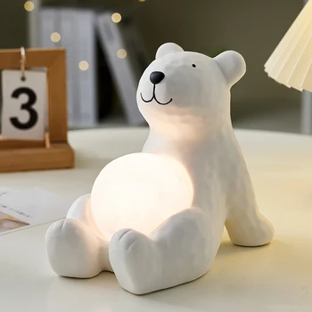 Ursul Ornament Urs Galben De Lumină Ambientală Camera De Zi De Decorare Acasă Decorare Accesorii Desktop Ornamente De Modelare