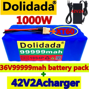 XT60 Interfață 36V Baterie 10S4P 99999Ah Baterie 1000W Baterie de Mare Putere 42V99999mAh Ebike Biciclete Electrice BMS + 42v Încărcător